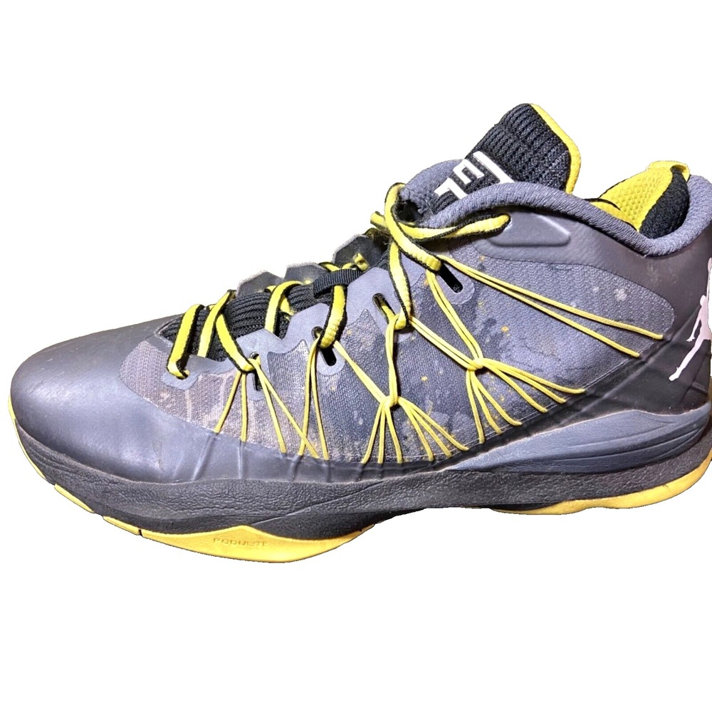 Nike Air Jordan's CP3 Vll AE Shoes Men's 10 Grey Yellow Basketball Sneakes 2014